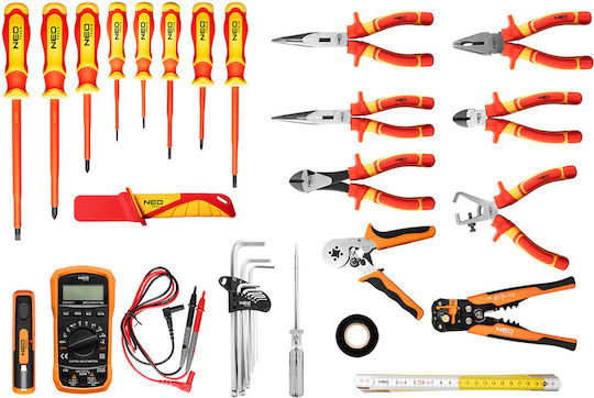 Neo Tools Τσάντα Πλάτης με 31 Εργαλεία Ηλεκτρολόγου