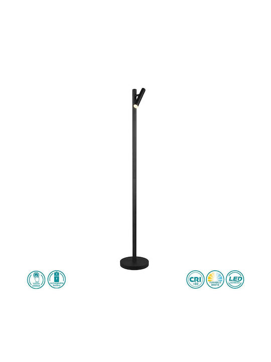 Trio Lighting Gomez LED Φωτιστικό Δαπέδου Υ130xΜ22εκ. με Ψυχρό Λευκό Φως 300lm Μαύρο