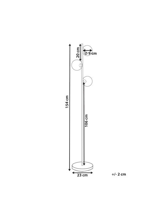Beliani Floor Lamp Silver