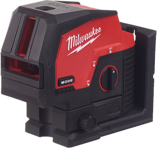 Milwaukee M12 Cllp301c Αυτορυθμιζόμενο Γραμμικό Αλφάδι Laser Πράσινης Δέσμης 12V με Εύρος Εργασίας 38m
