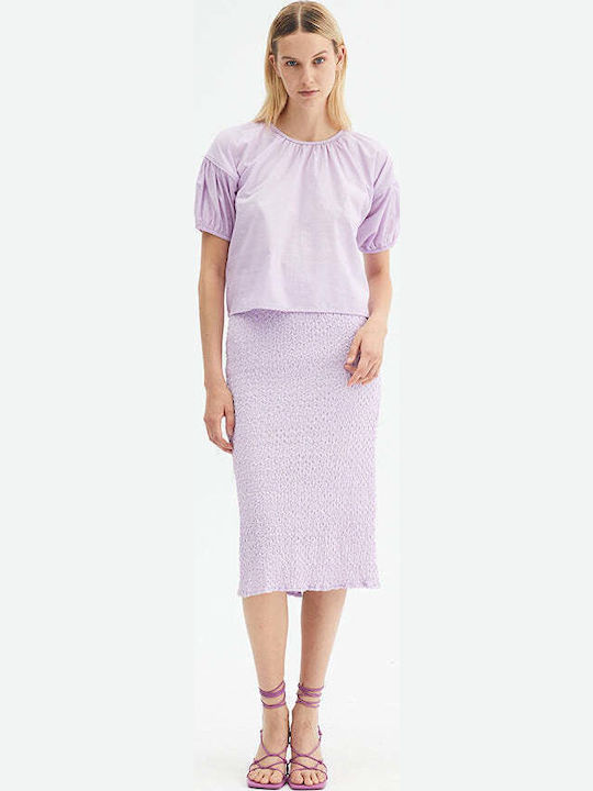 Women's Blouse Cotton Lilac