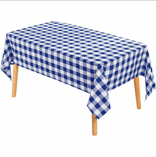 Τραπεζομάντηλο Αλέκιαστο White/blue 140x180εκ.