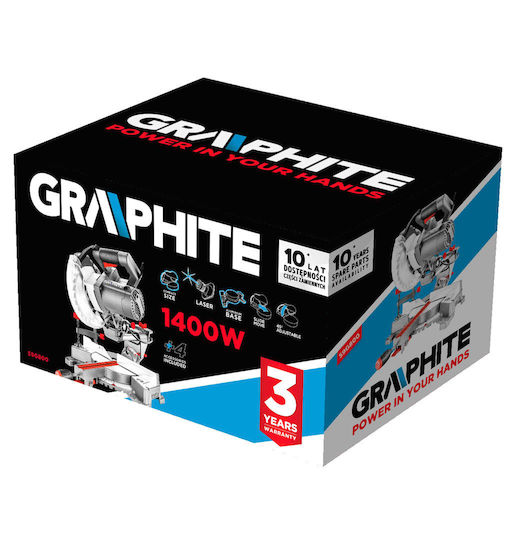 Graphite Φαλτσοπρίονο Ρεύματος 1400W Διαμέτρου 185mm