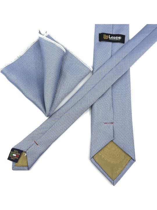 Legend Accessories Men's Tie Set Printed in Light Blue Color