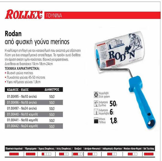 Rollex Ρολό Βαφής Στρογγυλό