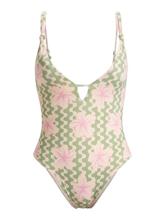Hibiscus Daze Costum De Baie Întreg Cu Burete Detașabil Floral Multicolor