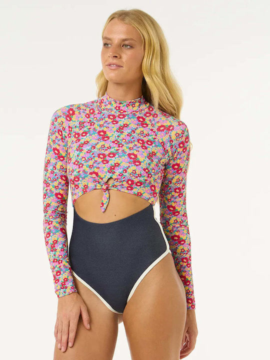 Surf Ολόσωμο Μαγιό με Φερμουάρ Floral Multico