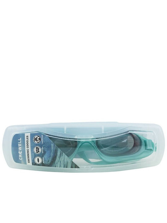 Crowell Shark Γυαλιά Κολύμβησης Ενηλίκων με Αντιθαμβωτικούς Φακούς Μπλε