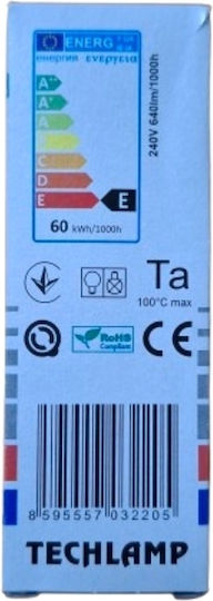 Крушка свещ Techlamp E14/60W млечна