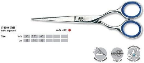 Friseurschere 6" Studio Style Relax Ergonomisch
