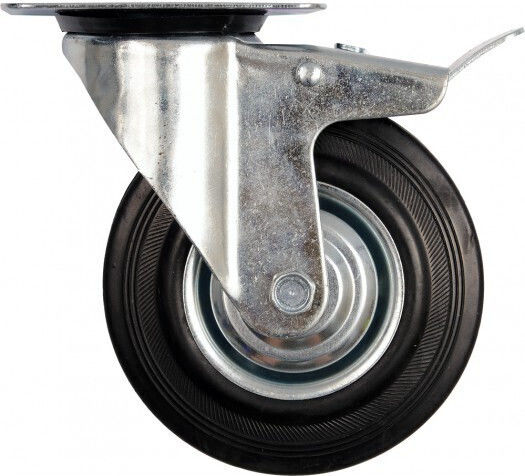 Black Rubber Wheels 200mm 87317