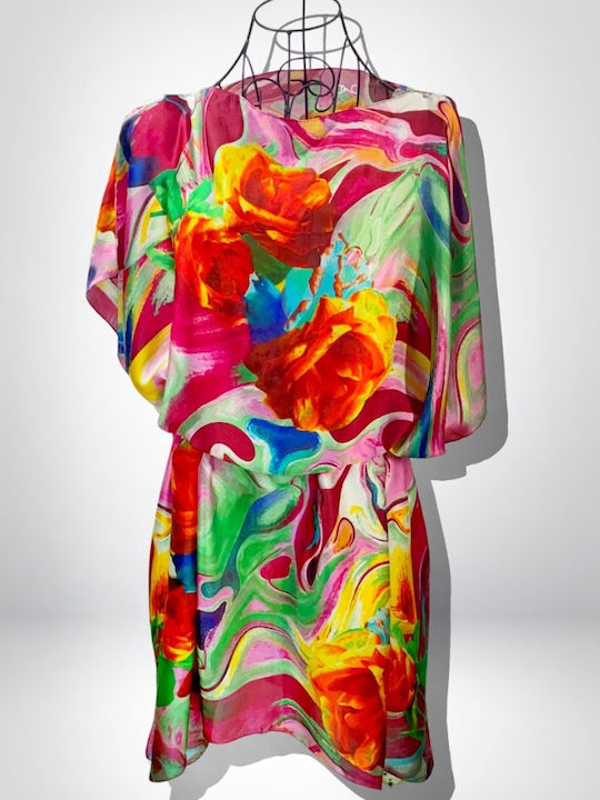 Rochie Poncho pentru Femei 24t Fucsia Portocaliu Mărime Unică Intl