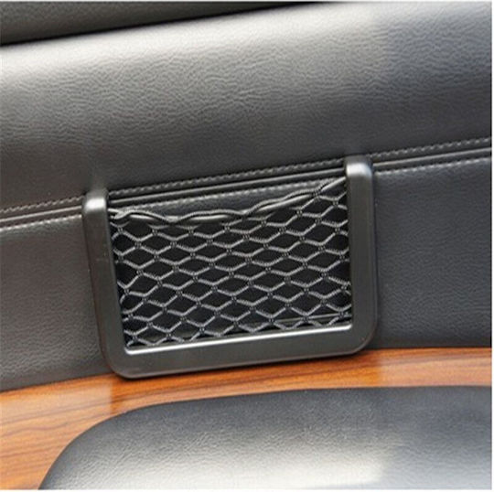 Elastic Mesh Pocket Organizer Plastic Frame Size 14.5 X 7 Cm Black Color