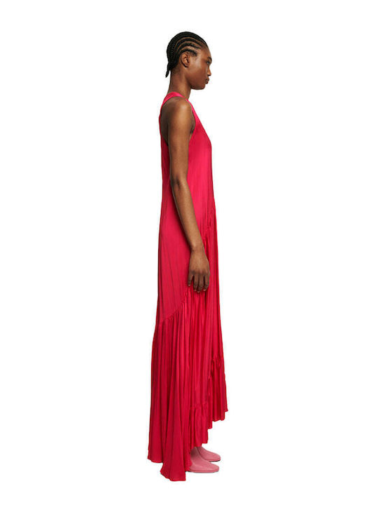 Summer Maxi Evening Dress Fuchsia