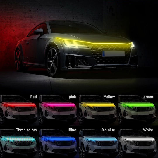 Bandă Luminoasă cu LED pentru Capotă 12v 180cm Lungime Lumină Multicoloră RGB