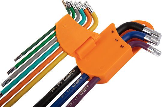 Neo Tools Сет от 9 Torx ключа във форма L
