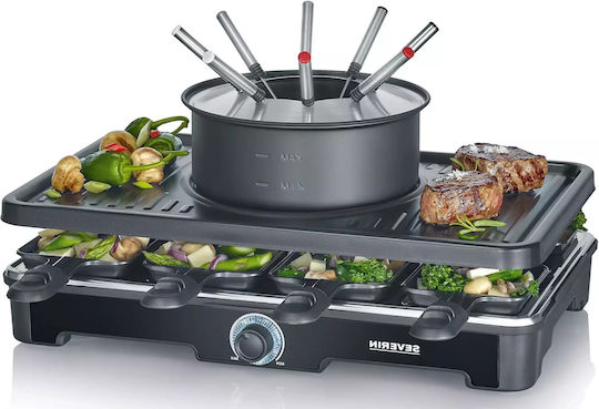 Severin Επιτραπέζια Ηλεκτρική Ψησταριά Raclette Λείας Πλάκας 1400W με Ρυθμιζόμενο Θερμοστάτη