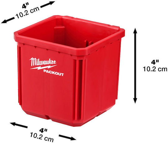 Milwaukee Packout Plastic Tool Bin Organiser W10xD10cm