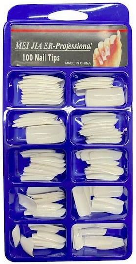Neutral False Nail Square Tip Beige 100pcs COSMO-10672
