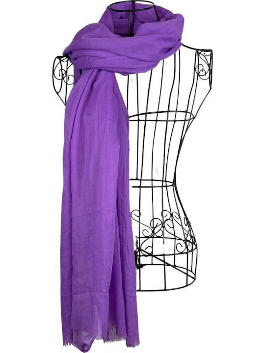 Solid Women's Scarf 25v Purple 180 X 95 Cm