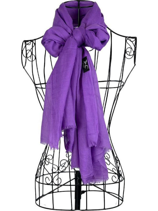 Solid Women's Scarf 25v Purple 180 X 95 Cm