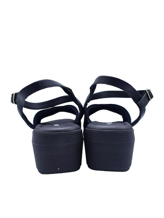 Picadilly Anatomic Women's Synthetic Leather Platform Shoes Black