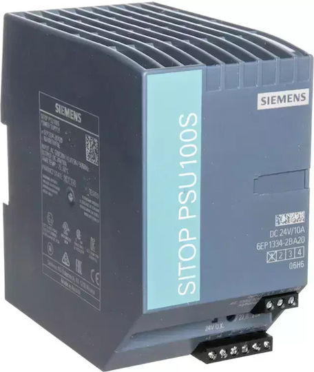 Siemens Τροφοδοτικό Ράγας με Έξοδο 24V και Ισχύ 240W 10A
