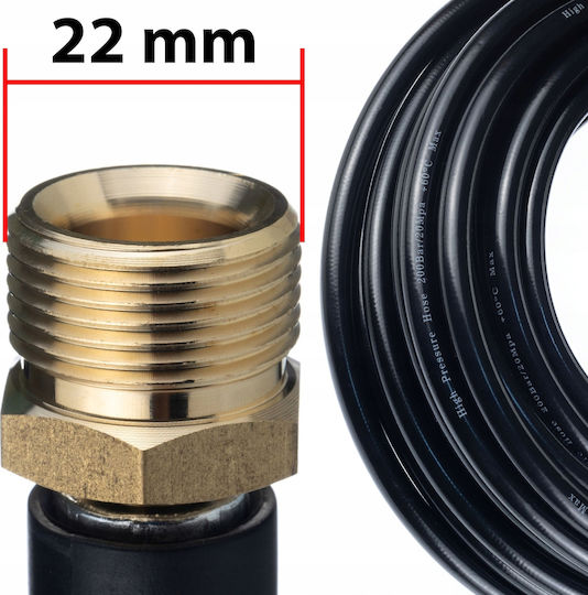 25m Drain Cleaning Hose External M22 Thread