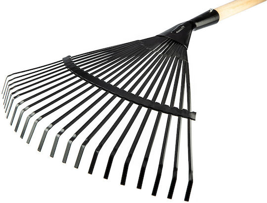 Verto 15G051 Furcă de grădină Greblă pentru gazon cu mâner 21 dinți 440mm