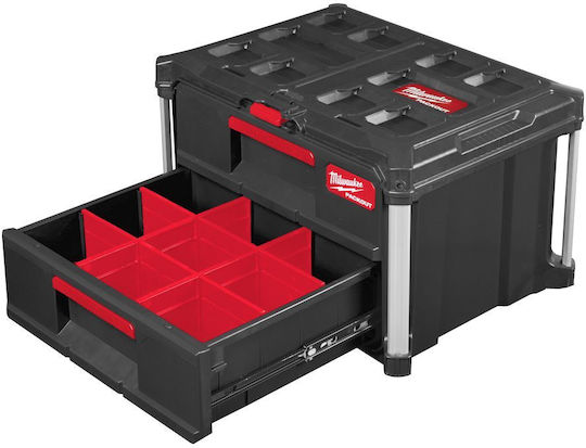Milwaukee Συρταριέρα Εργαλείων Plastic with 2 Drawers W56xD41xH36cm Packout