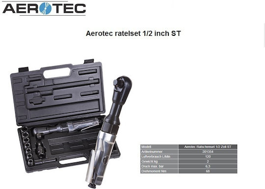 Aerotec Air Ratchet Wrench 1/2" 201354