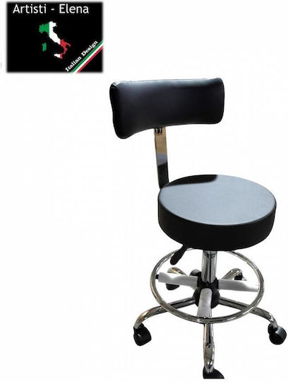 Medical Stool with Backrest Black MST002-2