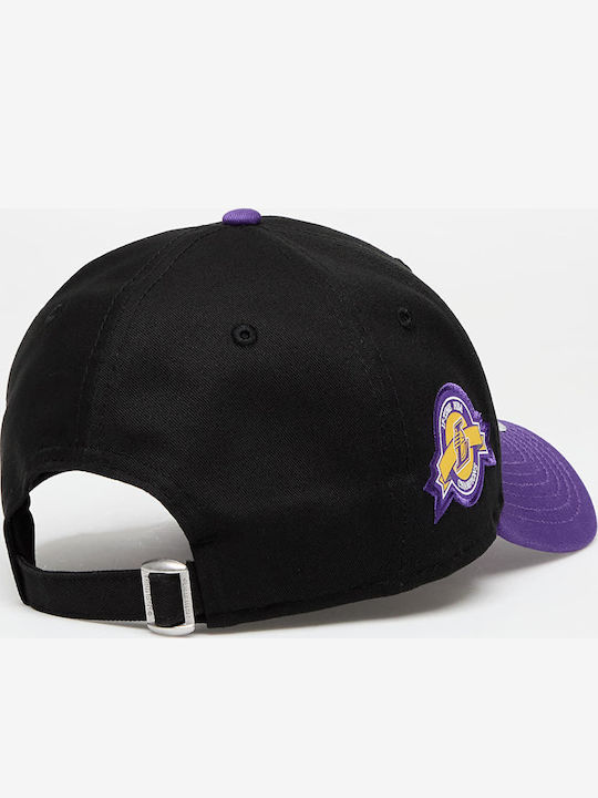 New Era Los Angeles Lakers 9forty NBA Side Patch Verstellbare Kappe Schwarz Trp