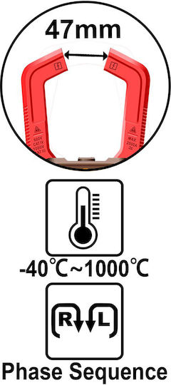 Ingco Αμπεροτσιμπίδα Ψηφιακή 1000A AC DCM610002 True RMS με NCV