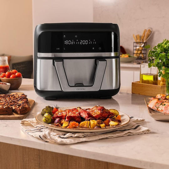Cecotec Cec-100149 Air Fryer with Double Detachable Bucket 9lt Silver