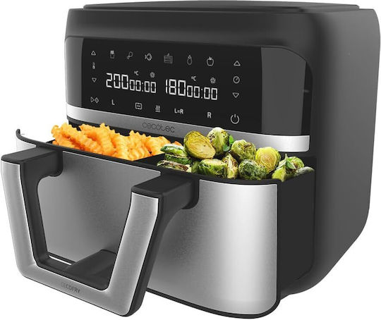 Cecotec Cec-100149 Air Fryer with Double Detachable Bucket 9lt Silver