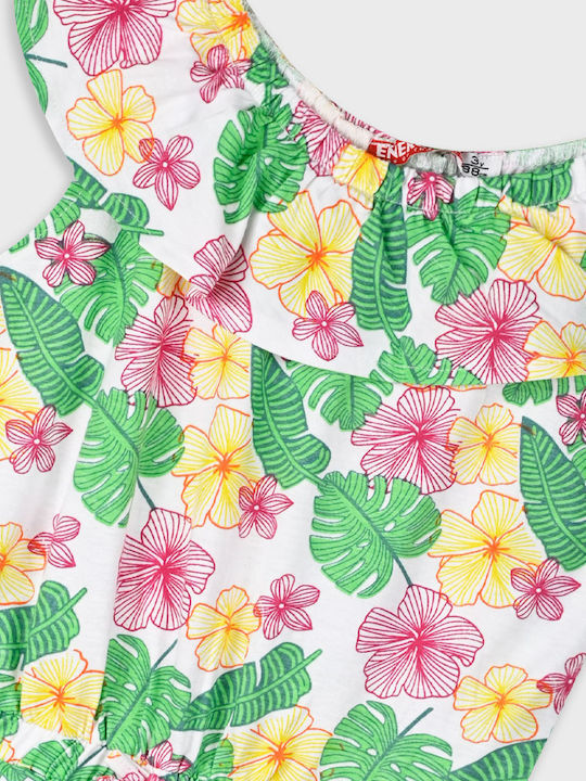 Șort/Salopetă Copii Întreg din Material Textil Floral