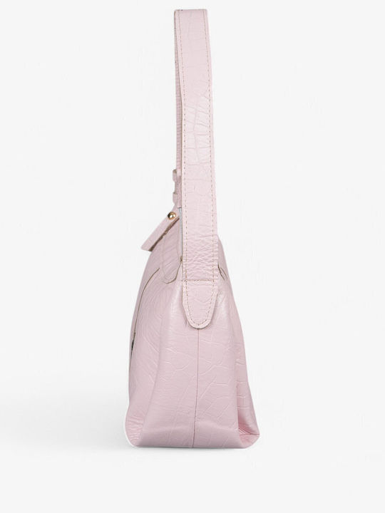 Pink Leather Women's Hobo Bag