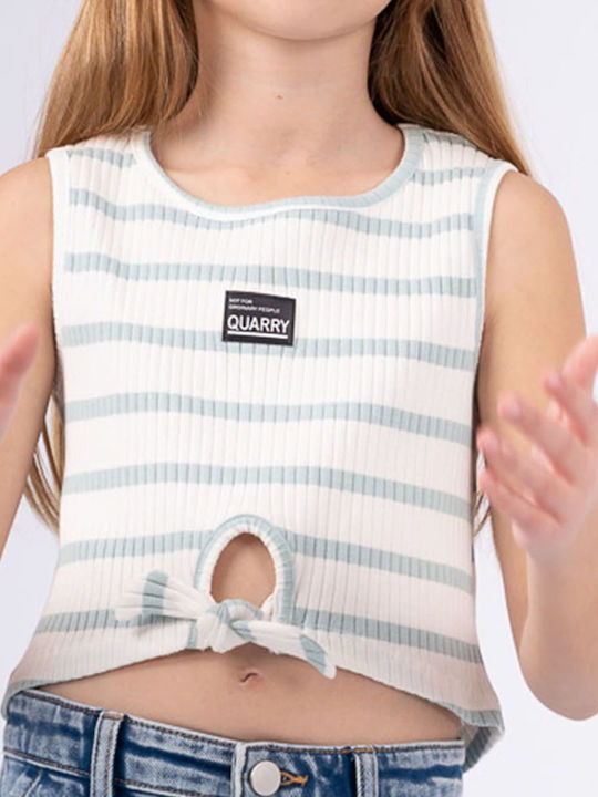 Παιδικό Crop Top Αμάνικο Πράσινο