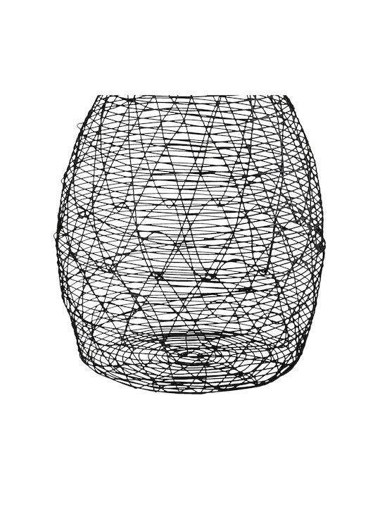 ArteLibre Vază Decorativă Metalic Negru 17x17x26cm 1buc