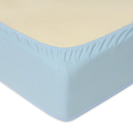 Matex Waterproof Single Mattress Cover with Fitted Light Blue 90x200+20cm