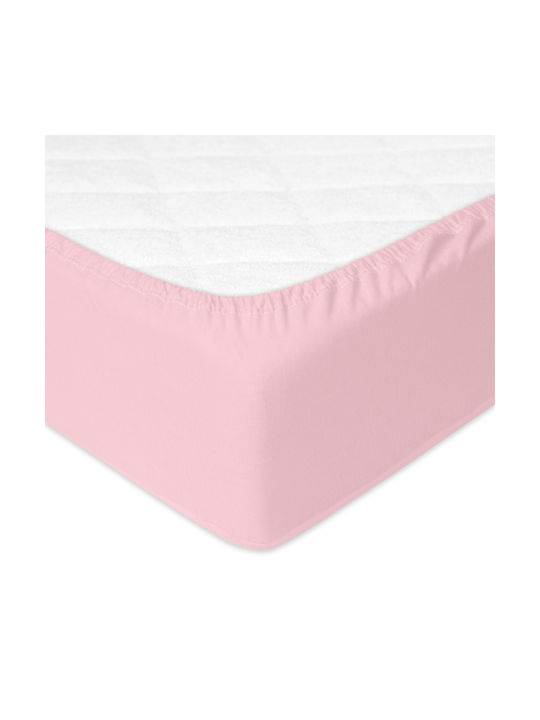 Matex Baby Bettlaken Für Krippe Flanell Angepasst Rosa 80x160cm