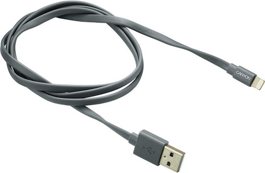 Canyon Flat USB-A to Lightning Cable 12W Grey 0.96m