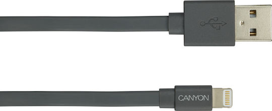 Canyon Flat USB-A to Lightning Cable 12W Grey 0.96m