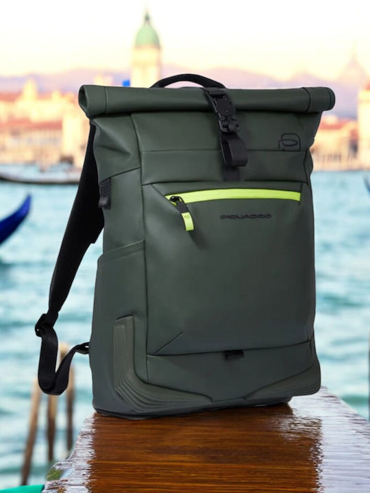 Piquadro Waterproof Backpack Backpack for 15.6" Laptop Green CA6291C2OW/VE