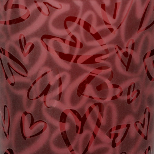 ArteLibre Фенерче Стъкло Червен 10x10x13бр 1бр