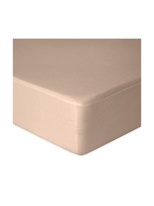 Matex Baby Sheet Crib Flannel Fitted Beige 70x140cm