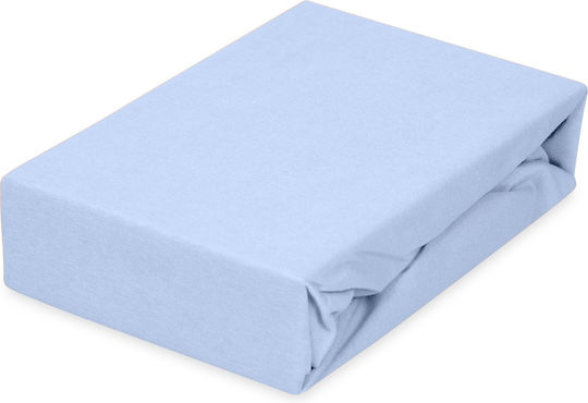 Matex Baby Sheet Crib Flannel Fitted Light Blue 80x160cm