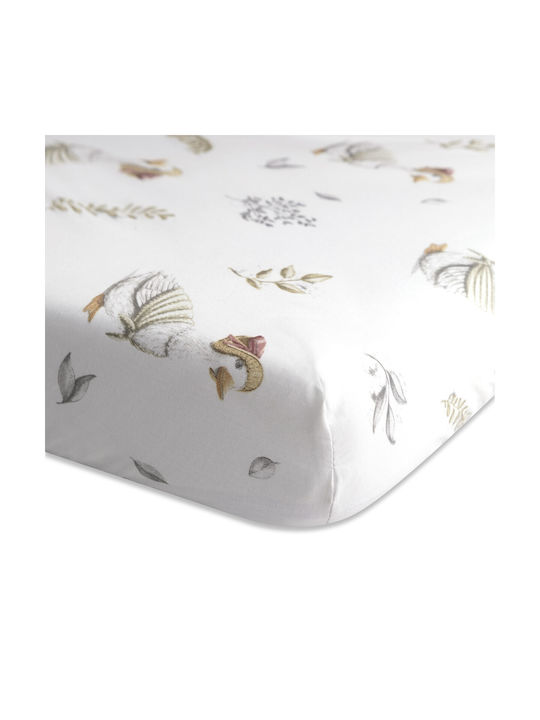 Matex Бебешки Чаршаф За Количка Памук Бял 70x140бр