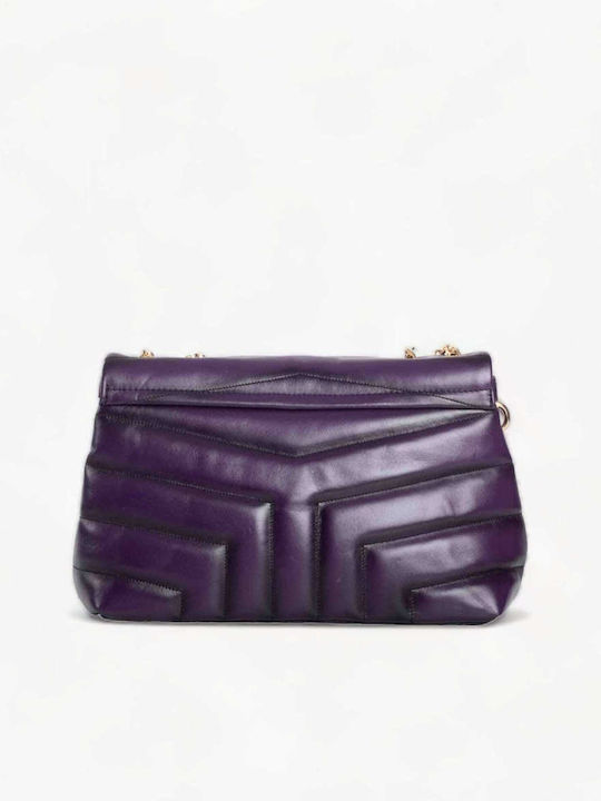 De piele Geantă de damă De umăr Violet